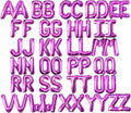 16 Inch 52Pcs Purple Letter Balloons, Reusable Shiny A-Z Foil Balloon Letters by Makeyourpartypop