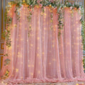 10x8ft Dusty Rose Tulle Backdrop Curtain by Partisky