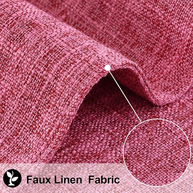 Faux Cotton Linen Placemats Set of 6, Cloth Washable Farmhouse Dining Table Mats - Image 2