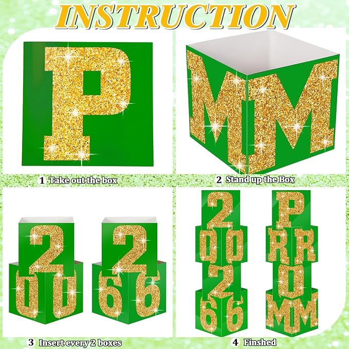 Queekay 8 Pcs Prom Column Standup Photo Booth Decorations 2026 Prom Backdrop - Image 3