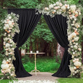 Black Backdrop Curtain for Party Backdrop Drapes Panels by MEETSKY