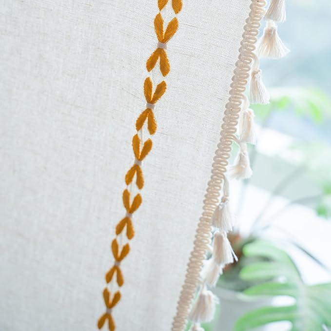 Sutuo Home Boho Curtains for Bedroom Living Room 108 inches Long, Semi Blackout - Image 3