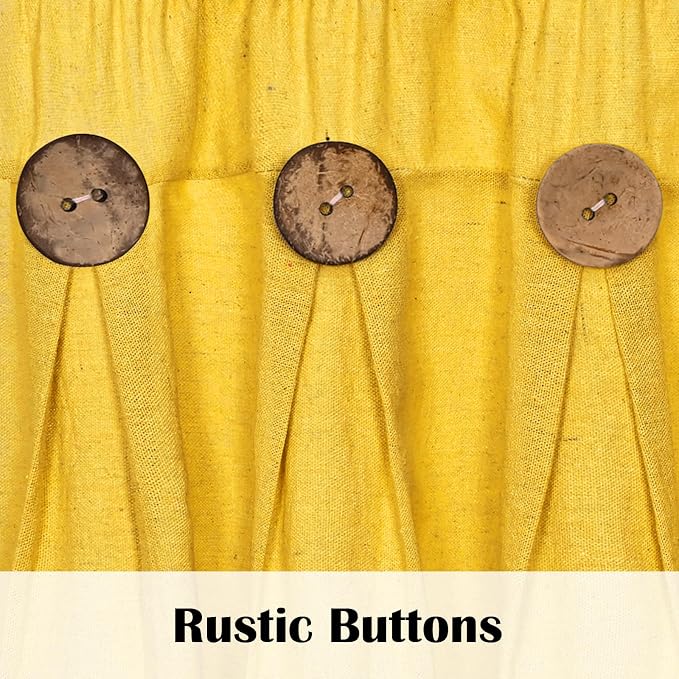 Farmhouse Valance Curtains, Boho Cotton Linen Kitchen Valance, Rod Pocket - Image 3