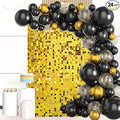 Gold Shimmer Wall Backdrop, 24 Panels, 6x4 Ft Photo Backdrop | wedding backdrop by Zuaooz