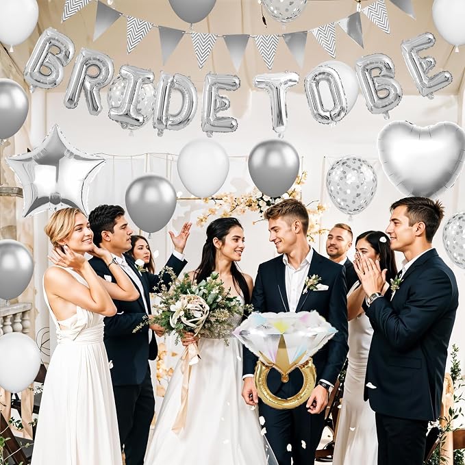 Dagelar Silver Bachelorette Party Decorations, Bride To Be Bridal Shower - Image 7