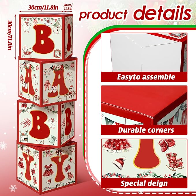 Kathfly 4 Pcs Baby Decoration Boxes - Image 2
