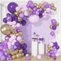 156Pcs Purple Butterfly Balloons Garland Arch Kit Different Size | Dark Purple by OUDDYLIFE