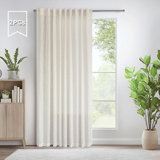 Off White Curtains 60 Inch Wide - Image 2