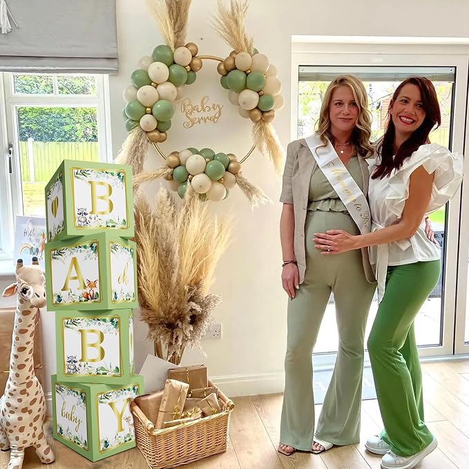 Sage Green Baby Boxes with Letters - Image 8