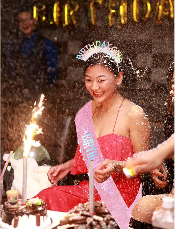 CIEHER Birthday Girl Headband Birthday Crown - Image 2