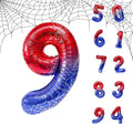 Spider Web 40Inch Foil Number Balloons Set 0-9 Includes Inflation Straws by Unknown