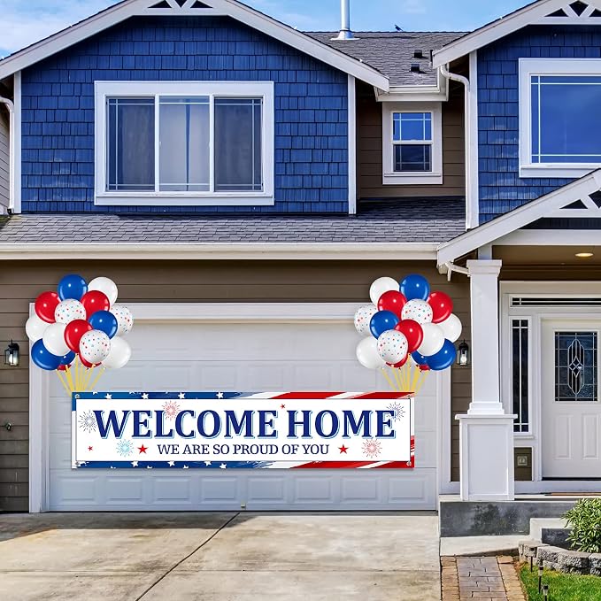 36 Pieces Welcome Home Banner Decoration Set, Large Fabric We Are So Proud of - Image 7
