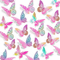 SAOROPEB 3D Butterfly Wall Decor 48 Pcs Laser Purple Butterfly Decorations | 4 by SAOROPEB