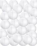 Treela 30 Pack White Chinese Japanese Paper Lanterns Decorative Hanging Round by Treela