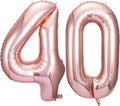 Jonhamwelbor 40 Number Balloons Rose Gold 40 Foil Mylar Big Giant Jumbo by Jonhamwelbor