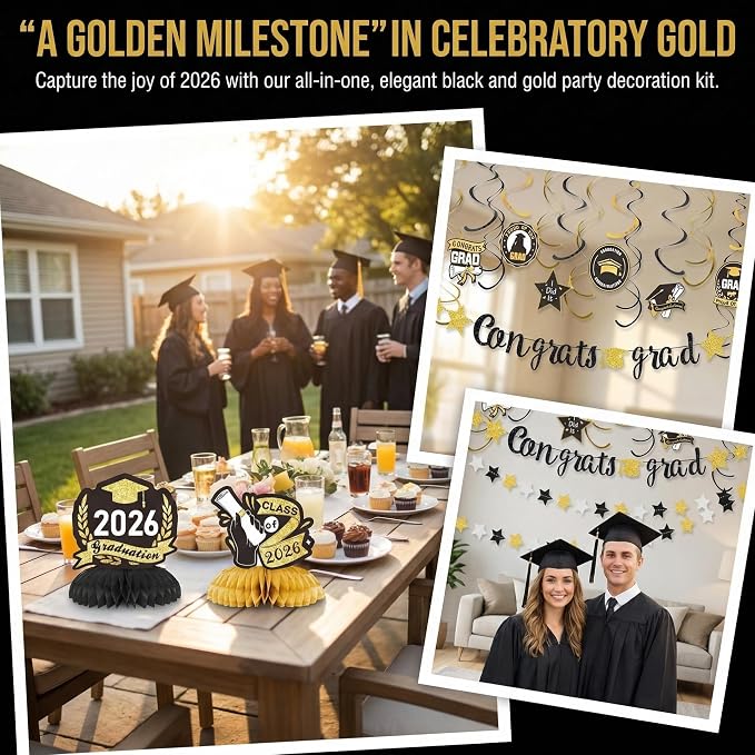 2026 Graduation Decorations, Congrats Grad Banner Gradutaion Centerpieces Grad - Image 7