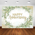 Cotton Sage Green Leaves Backdrop, Original Design by AVEZANO