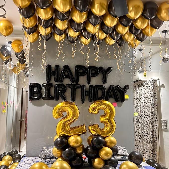 CANREVEL Happy Birthday Banner Decorations + 12Pcs Star Balloons, - Image 7