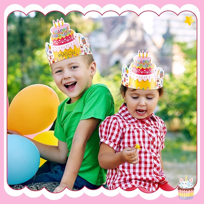 Outus 42 Pack Happy Birthday Crowns - Image 2