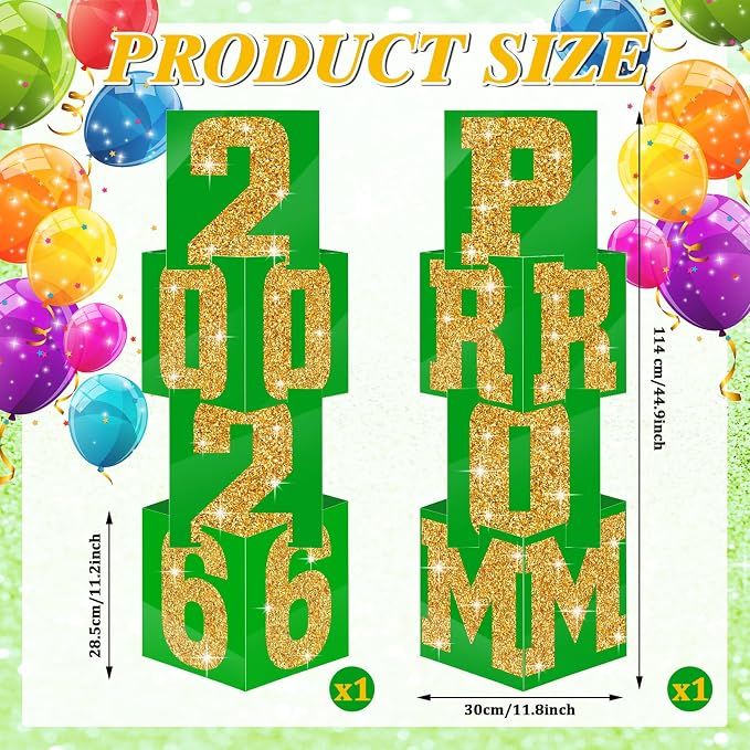 Queekay 8 Pcs Prom Column Standup Photo Booth Decorations 2026 Prom Backdrop - Image 2