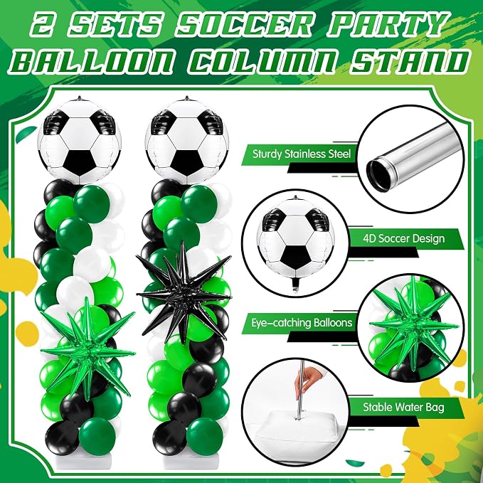 Kasyat 2 Sets Soccer Balloon Column Stand Kit - Image 4