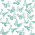 SAOROPEB 3D Butterfly Wall Decor 48 Pcs Pale Turquoise Butterfly Decoration | 4 by SAOROPEB