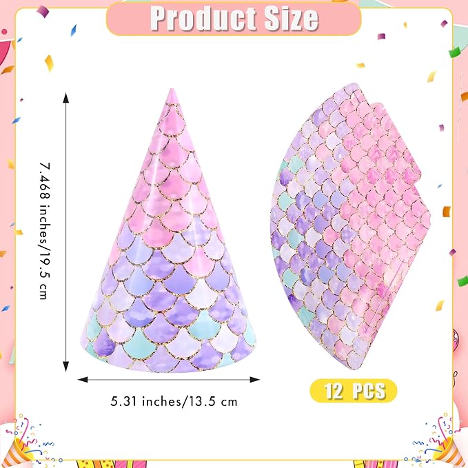 CANREVEL 12 PCS Party Hats for Adults and Kids, Party Headwear | Birthday - Image 5