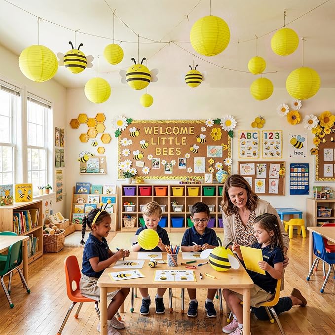 Yellow Paper Lanterns, lemon parties, sunshine baby showers, classrooms and - Image 3
