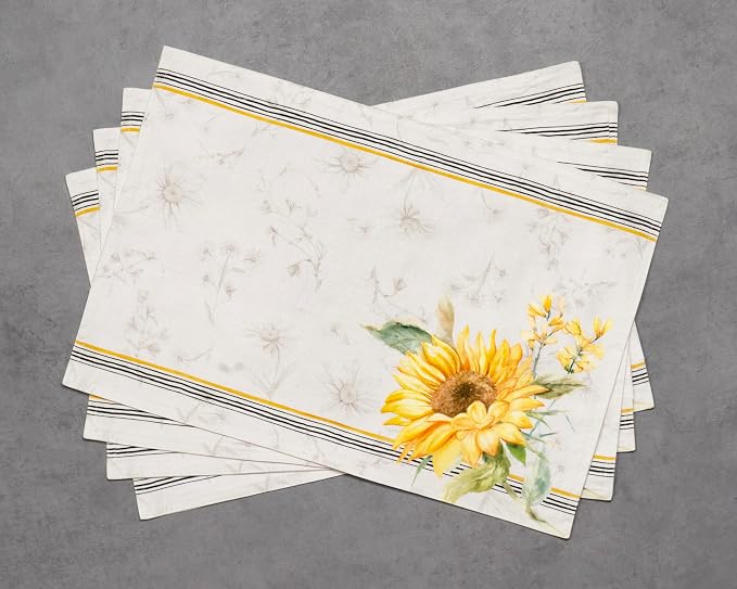 Maison d' Hermine Placemats Set of 4 Reusable 100% Cotton | Cloth Place Mats - Image 9