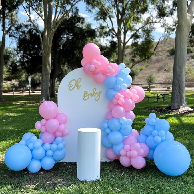 YMSZ Pink and Blue Balloons Garland Arch Kit, - Image 6