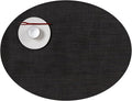 Chilewich Mini Basketweave Placemats, Woven Oval Placemats Set of 4 | Reusable by Chilewich