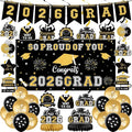 59Pcs Graduation Decorations 2026 Backdrop Balloons Banner Centerpiece Hanging by Yunfan