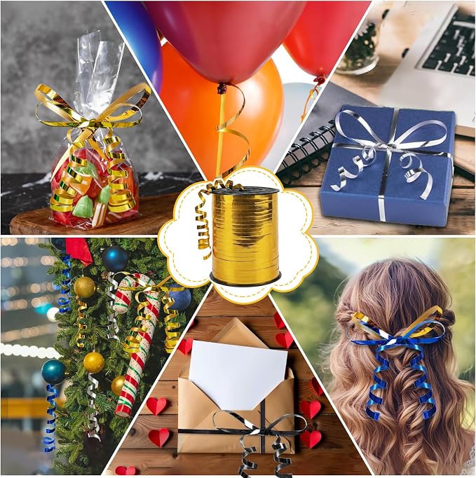 500 Yards Curling Ribbon， Bright Gold Balloon String Ribbon，for Gift - Image 5
