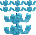 8 Pcs Light Blue 15ft Metallic Foil Ceiling Fringe Curtains by Breling