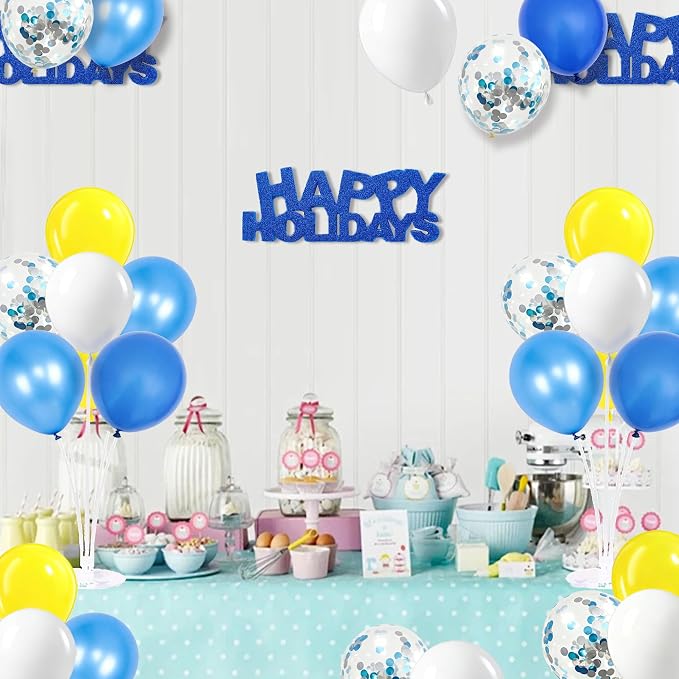 4 Sets Yellow and Blue Balloons Stand Kit - Image 7