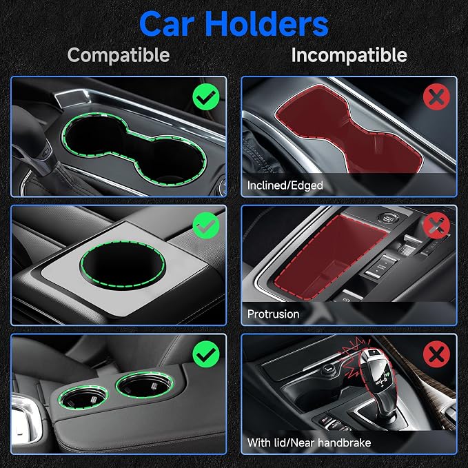 DYLEN Car Cup Holder Expander, 2 in 1 Cup Holder Adpater Extenter - Image 6