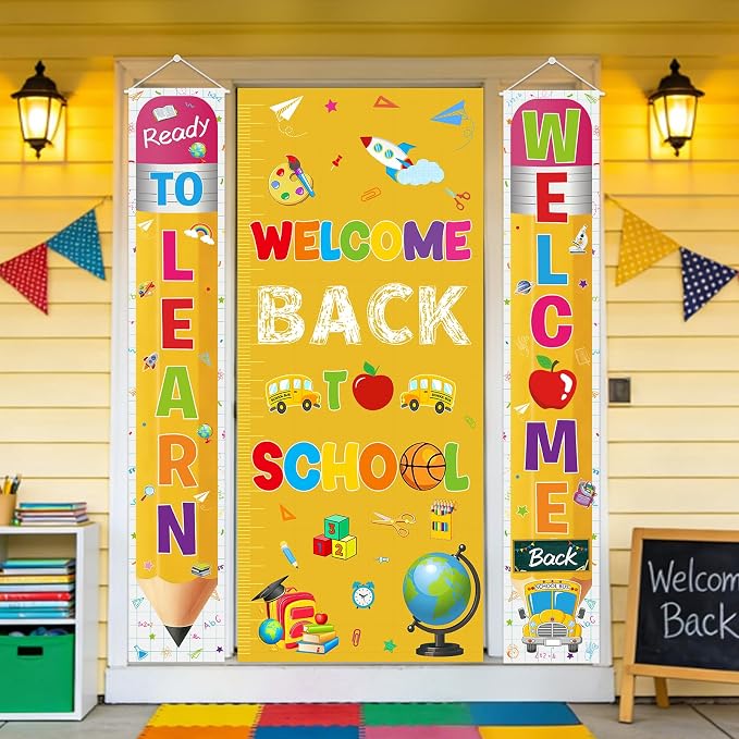 Welcome Back to School Decorations: 3Pcs Welcome Back to School Banner - Image 3