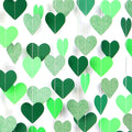 Green Party-Decorations Heart Paper-Garland Streamers-Banner - 52Ft St Patricks by OURUOLA