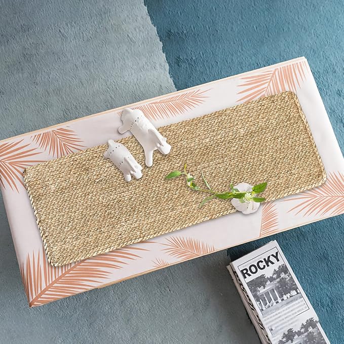 Woven Placemats One Table Runner 36 Inches Long Rattan Placemat Rectangle - Image 3