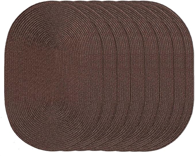 AHHFSMEI Placemats Set of 8 for Dining Table Washable Woven Non-Slip 18x12 - Image 2