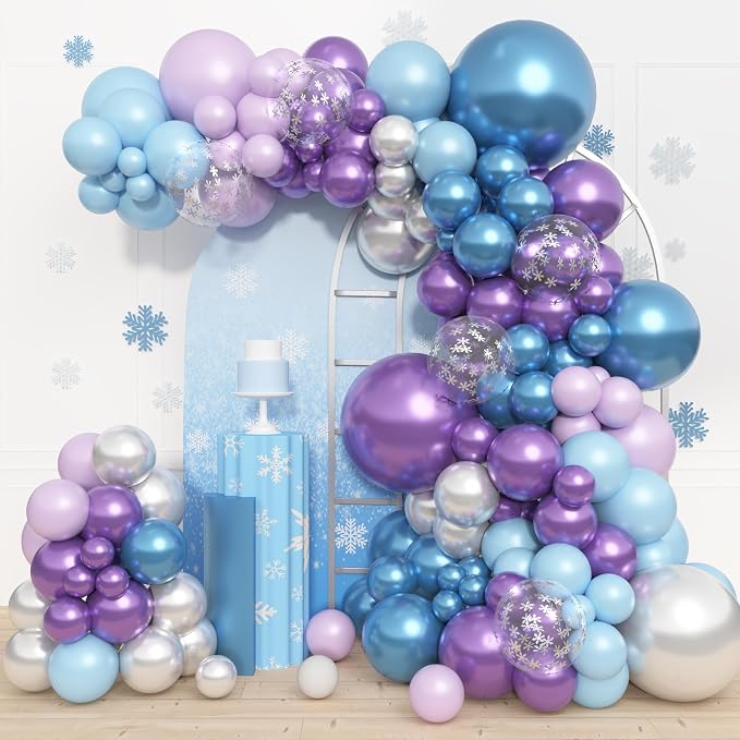 Amandir 153pcs Blue Purple Balloon Garland Arch Kit Different Sizes | 18 12 10 by Amandir