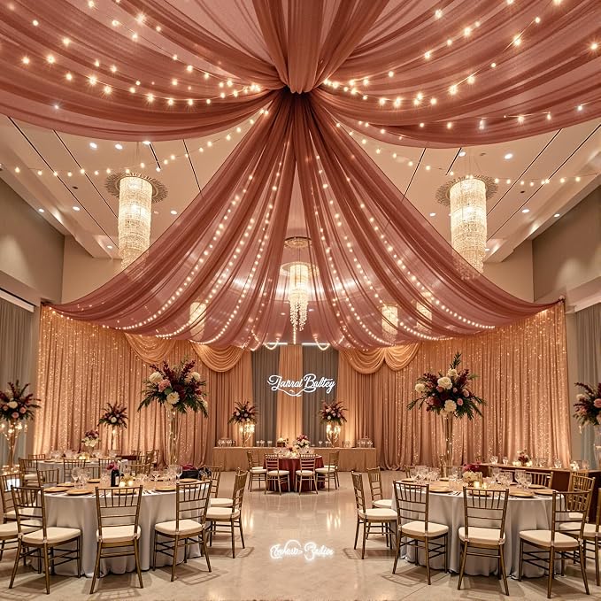 6 Panels Terracotta Ceiling Curtains - Image 6
