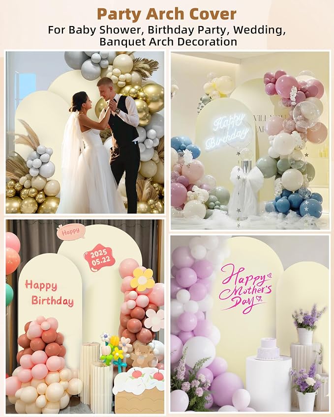 Hemmotop Stretchy Arch Backdrop Cover, 2 Sided, Perfect 360° Decor, - Image 9