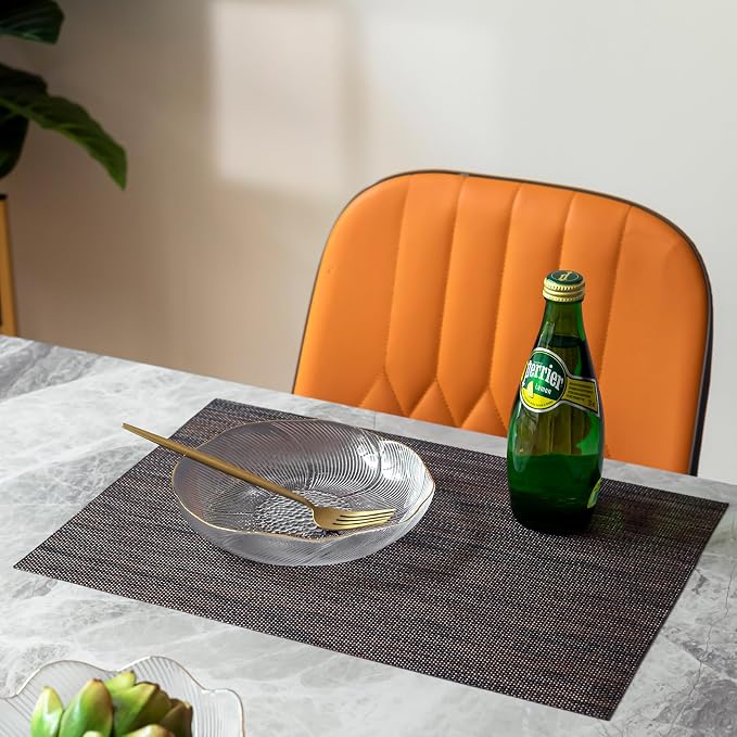 LEXMORE Placemats Set of 6 Vinyl/Plastic Woven Place Mats - Image 7