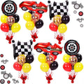 Civaner Race Car Party Balloons Stand Kit 6 Sets, and Red by Civaner