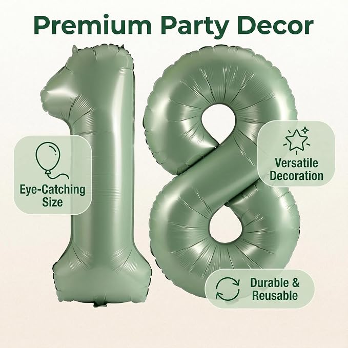 Number 18 Balloon Foil Mylar Balloons - Image 4