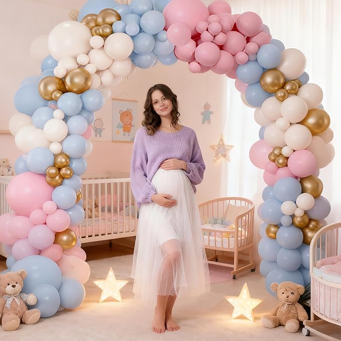 Gender Reveal Balloon Arch Kit, Metallic Gold，Sand, Bachelorette, Baby Shower - Image 5