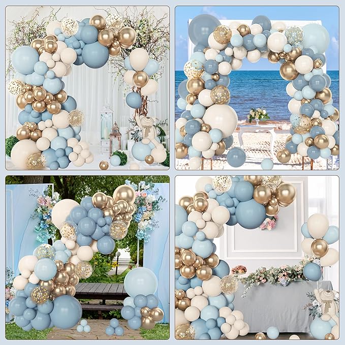 Amandir 153pcs Dusty Blue Balloon Garland Arch Kit Different Sizes | 18 12 10 - Image 6