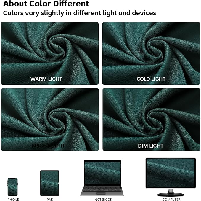 30x10ft Wrinkle Free Hunter Green Backdrop Curtain - Image 7