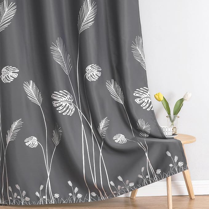 Dark Grey Blackout Curtains for Bedroom, Room Darkening Grommet Thermal - Image 7